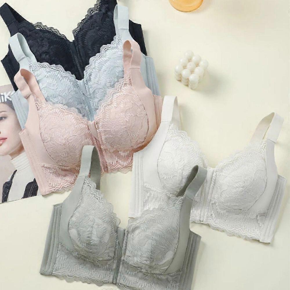 1pc Ziplacy - Ultra Soft Front Zip Wireless Lifting Bra, Women's Sports Bra Wireless