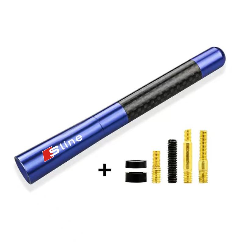 12cm Car Delicate Carbon Fiber Short Antenna Radio Auto Accessories for Audi C5 C6 C7 A4 B6 B8 B7 A6 A3 A5 Q3 Q5 Q7 8P S3 S5 S4 S2 S6 RS3 RS4 RS5 RS6
