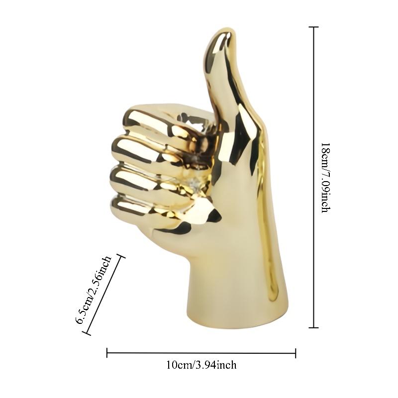 Personalisierte Geste Figur Galvanisierte Harz Hand Finger Licht Luxus Heimdeko Skulptur Moderne Kunst Wohnzimmer Ornament