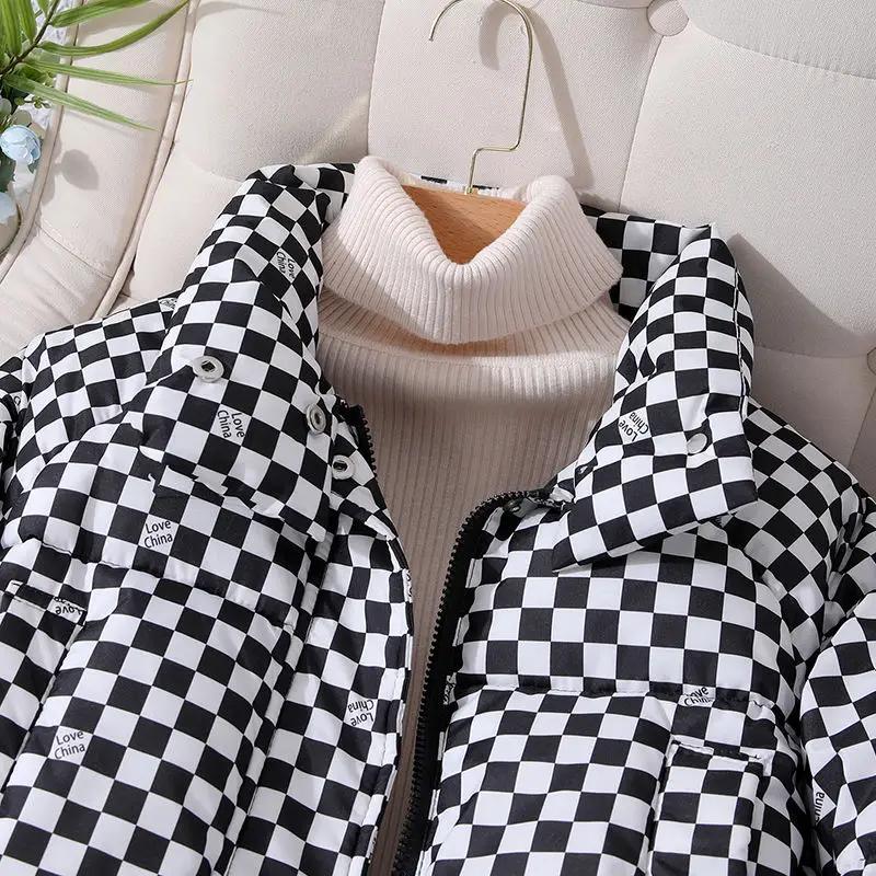 Jacket for Winter Down Cotton To Make Them Look Slim Bread Women's Short Thickened Loose Stand Collar Small