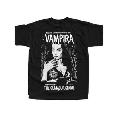 Kleidung zum Thema männliche und weibliche Vampircharaktere Vampir-Horror-Motiv bedrucktes T-Shirt Vampir-Logo