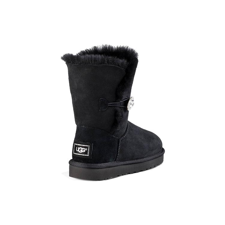 UGG Classic Bling Button Fleece Lined Black Women's 1016553-BLK