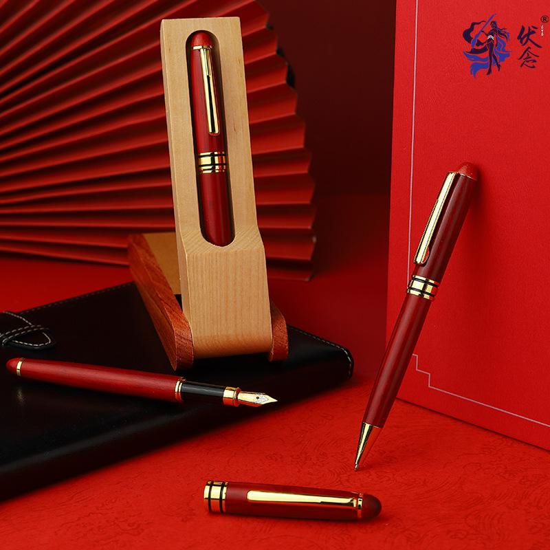 Retro Bamboo & Metal Pen: High-End Ballpoint, Fountain, Signature for Business or Graduation Gifts