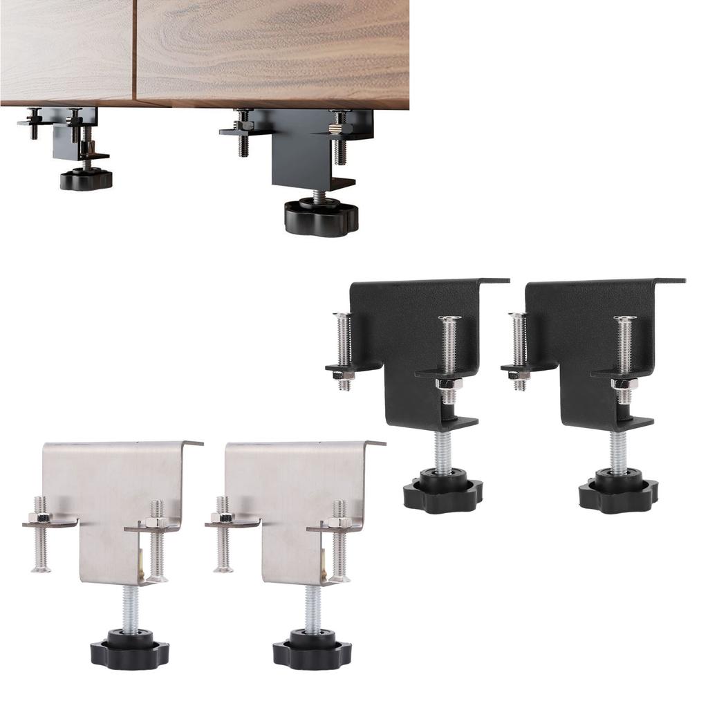 2PCS Universal Cabinet Clamp Stainless Steel Anti Slip Drawer Front Installation Clamps for Accurate