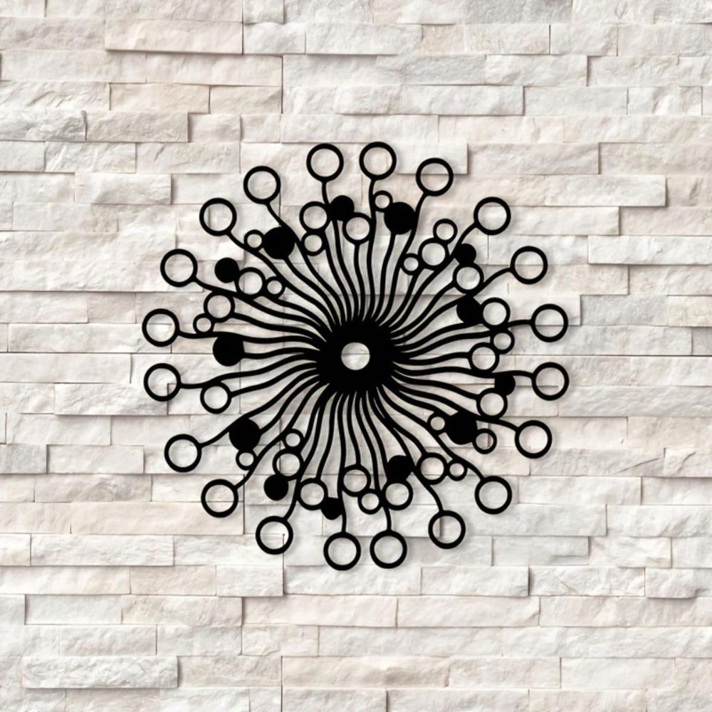 Vintage Wrought Iron Wall Art, Modern Geometric Metal Decor, Living Room Home Gift