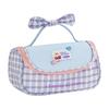 Gingham Print Stationery Bag Bow Handle Pencil Pouch Multi-Functional Pencil Case  Students