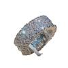 2026 hand jewelry European and American fashion feng shui drop shape double-row zircon ring Women's personality light luxury ring