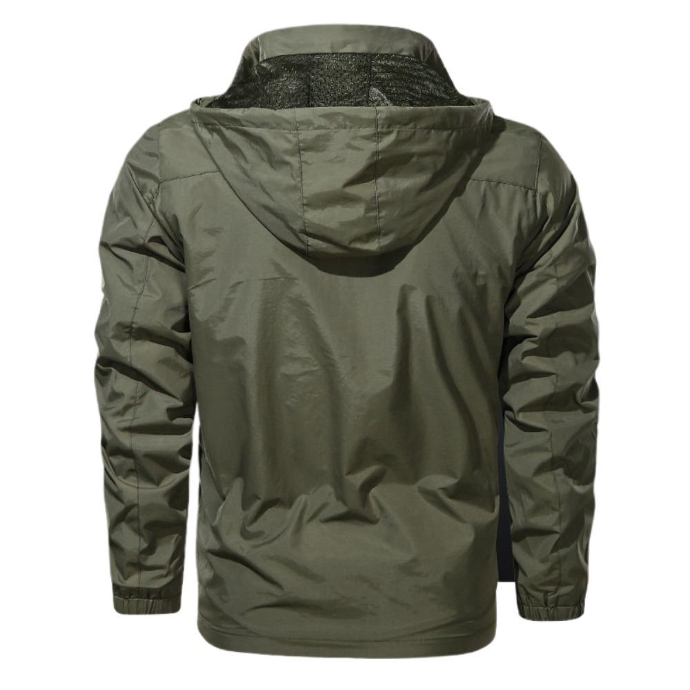Spring Autumn Men's Windbreaker Tactical Jacket Waterproof Outdoor Hooded Coat Sports Field Climbing Thin Outwear Streetwear Coat