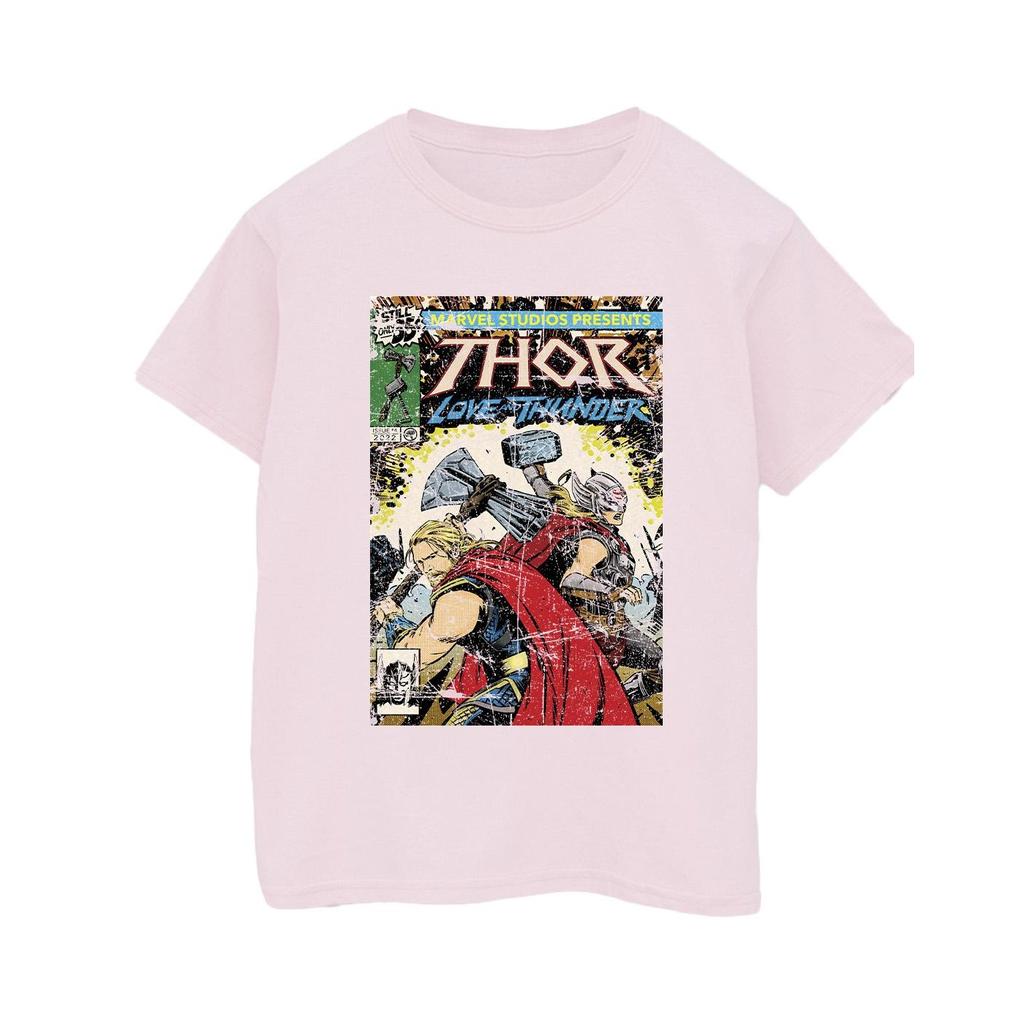 Marvel Mens Thor Love And Thunder Vintage Poster T-Shirt