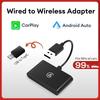 Neuer 2-in-1-Carplay- und Android Auto-Mini-Box-Drahtlos-Carplay-Adapter, verdrahtet mit drahtlosem Carplay für USB/Typ C-Dongle, Plug and Play