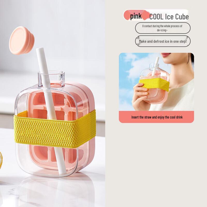 Press-Type Ice Cube Maker with Storage Box