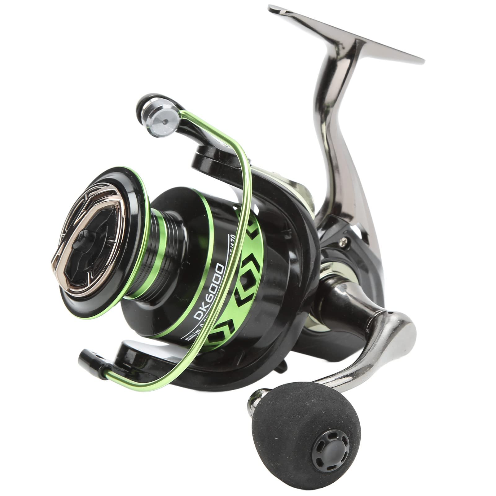 Spinning Fishing Reel with Geometric Cup and Shielded Bearings for Fishing Enthusiasts All-Metal 5.21 High-Performance (DK6000)