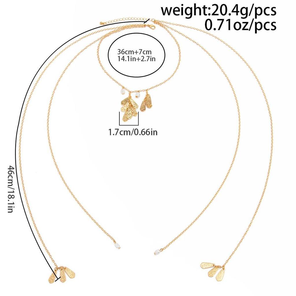 Salircon Fashion Exquisite Imitation Pearl Tassel Pendant Choker Necklaec for Women Elegance Charm Long Chest Chain Jewelry Gift