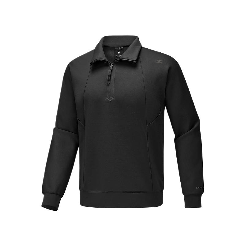 Skechers Goknit Fashionable Comfortable Versatile Solid Color Sweatshirt Men tops P425M170-0018 M