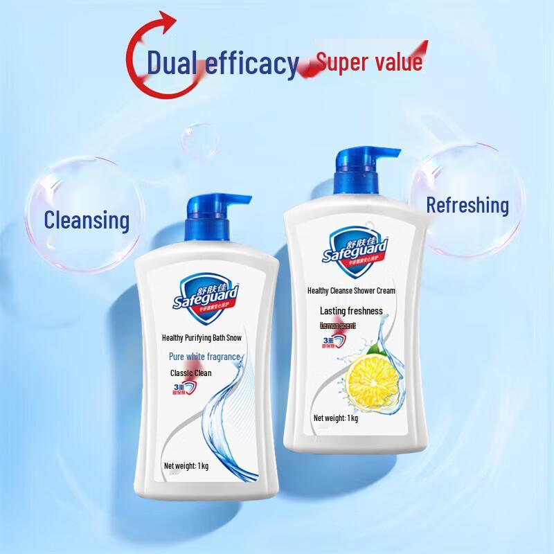Safeguard Pure White Fragrance Body Wash (2 x 1kg)