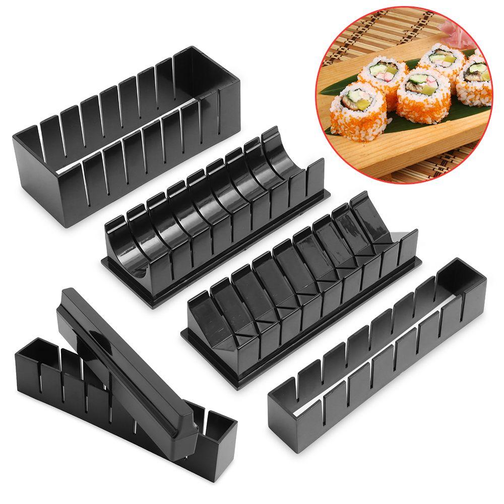 3/10pcs Multifunctional DIY Anti-stick Sushi Maker Equipment Kit Cake Roll Mold Japanese Rice Ball Sushi Making Tools