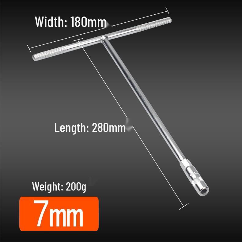 Motorcycle T-Handle Hex Socket Wrench, 6/7/8/10/14/17mm
