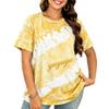 Tie-Dye Letter Lockeres T-Shirt für Damen! 2026 Sommer Neu Übergröße, Lässiges Vielseitiges Schlank geschnittenes Oberteil