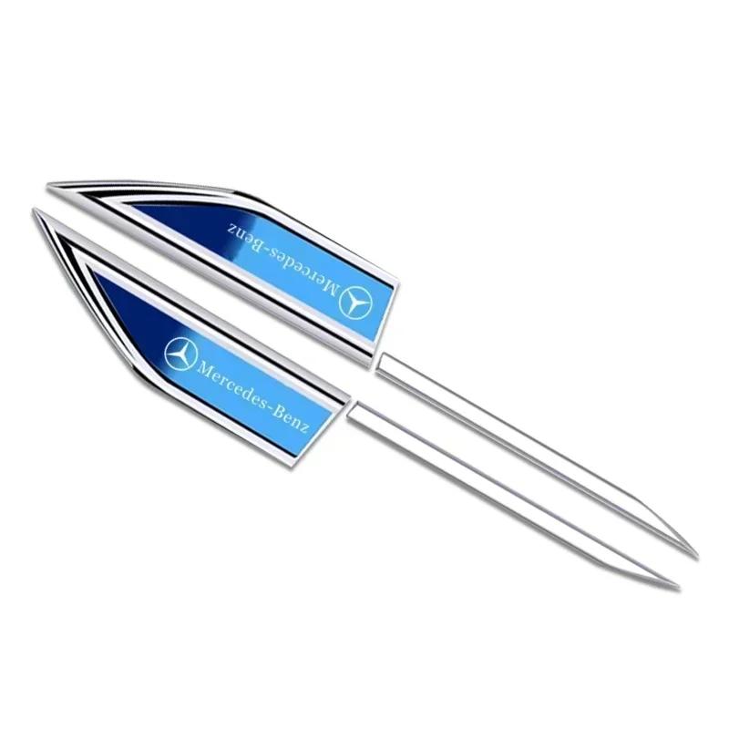 2Pcs Car Chrome Modified Car Body Side Doors Blade Car Stickers For Mercedes Benz S320 W164 W203 W204 W168 C180 E320 A200 CLA CL