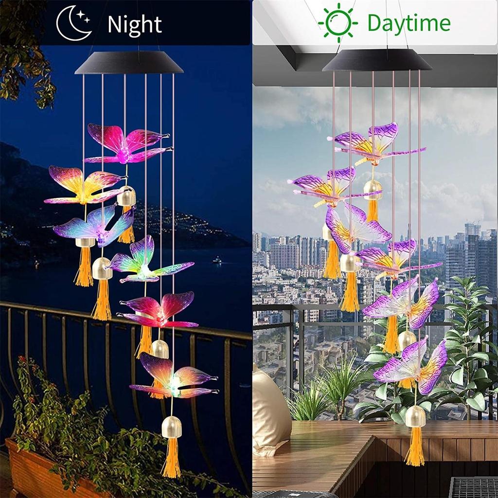 Outdoor Solar Wind Chime Farbwechsel Solar Lichter Mobile Dekorative LED