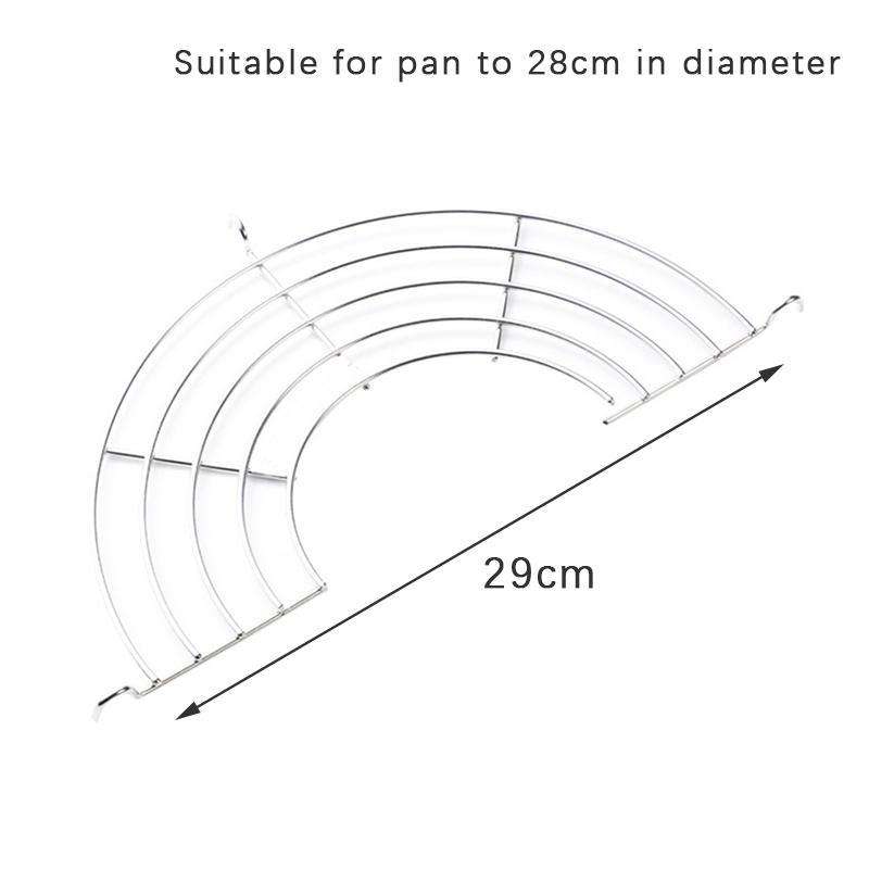 

304 Stainless Steel Thick Line Semicircle Hanging Pan Frying Drain Line Rack Kitchen Accessories Insulation Pot Rack Steam Rack