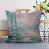 Famous Monet Modem Abstract Landscape Painting Personalized Picture Text Home Decorative Pillows Household Gifts 45x45cm