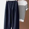 Tencel Linen Women's Wide-Leg Casual Pants - Summer 2026 Style, Lightweight, Loose Fit, Slimming, Nine-Tenths Length