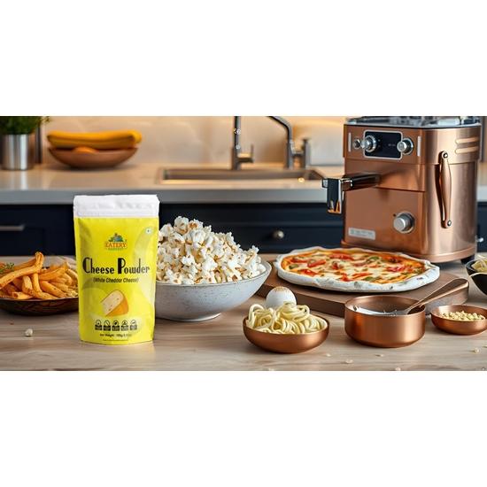 Saipro's EATERY HARVEST White Cheese Powder 400 Gm= (200 * 2 Pack) Seasoning for Popcorn, Pasta, Pizza, Nachos, Fries