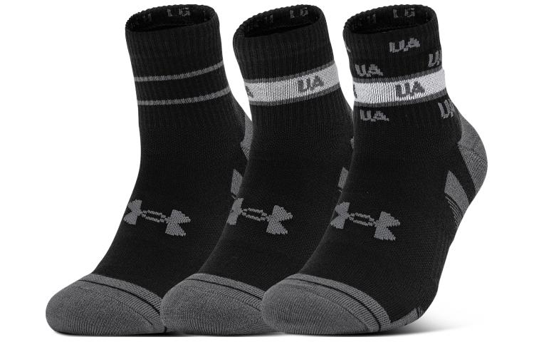 Носки Under Armour Performance Tech Crew Унисекс 3 пары Черный 1382943-001 M