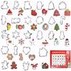 Pack of 24 Christmas Biscuit Molds Pastries Decorating Molds Biscuit Moulds 430Stainless Steel Cutting Molds for Biscuit