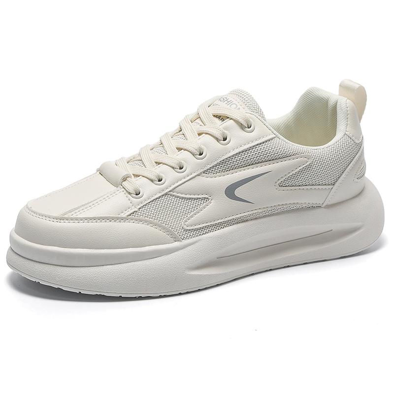 Stylish 2025 New Mens Casual Sneakers with Breathable Mesh for Spring Summer Comfortable Dad Shoes White Platform