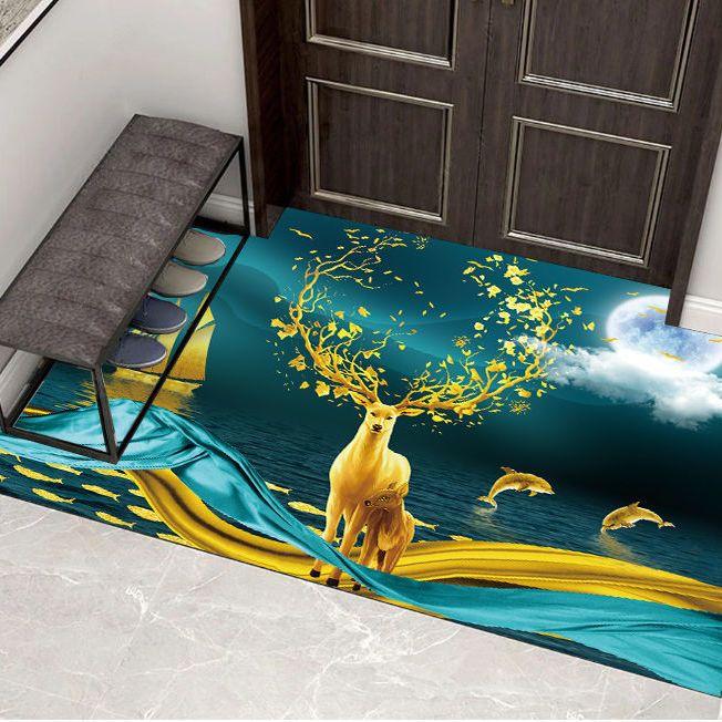 Entrance Mat Floor Mats Non-Slip Back Rubber Welcome Doormat Bathroom Kitchen Mat