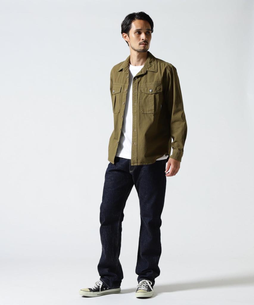 AVIREX CONCHO SNAP UTILITY SHIRT men's XL 310 olive 783-5220017