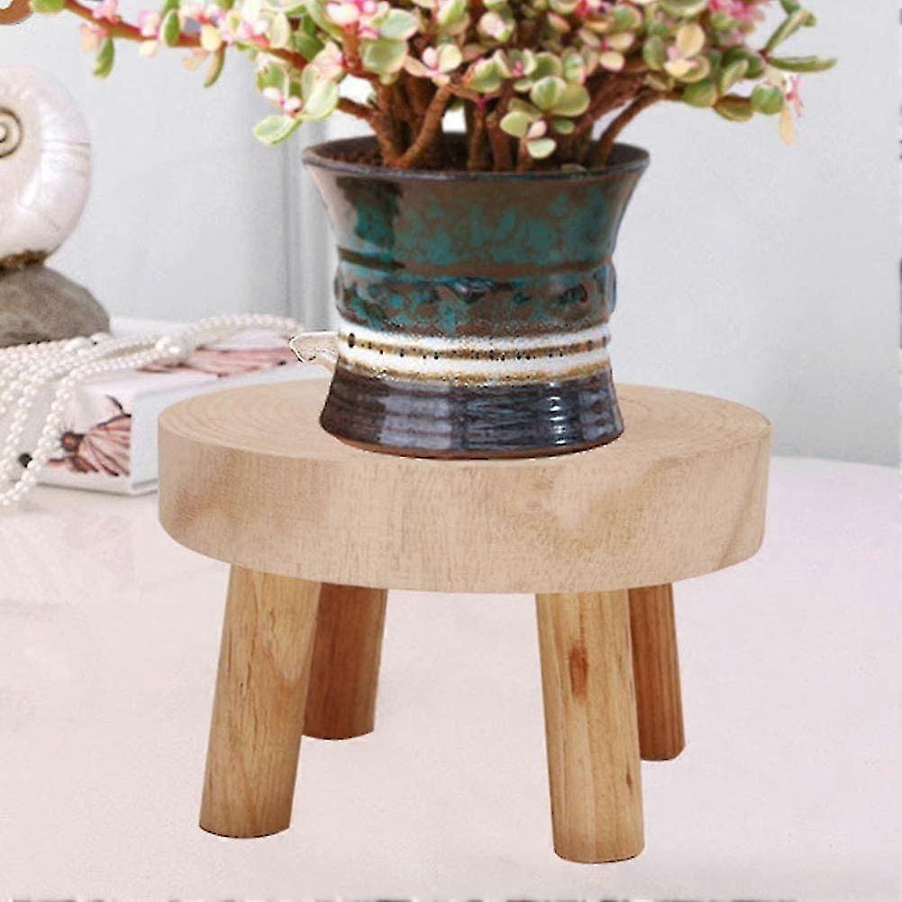 Mini Wooden Bench Stand, Plant Stand, Flower Pot Stand, Pot Stand, Support Indoor Natural Wood Colo