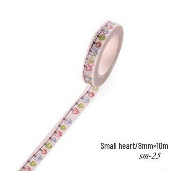 

Стрічка Mini Washi: Практична прикраса з вузькими краями для блокнотів і колажів.