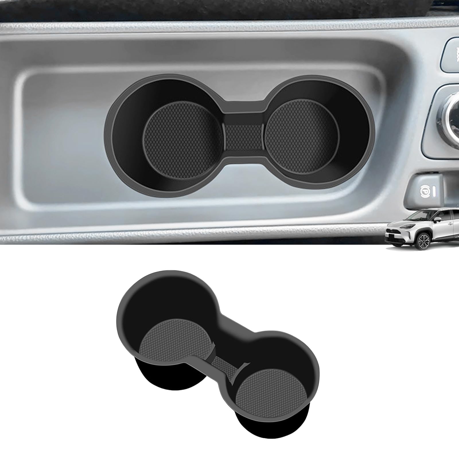 

Temiry Yaris Cross Center Console Cup Holder Silicone Drink Holder Yaris Cross Accessories Anti-slip