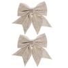 2Pcs 3D Bow Christmas Decorations Sparkling Christmas Hanging Decorations  Holiday Accessories