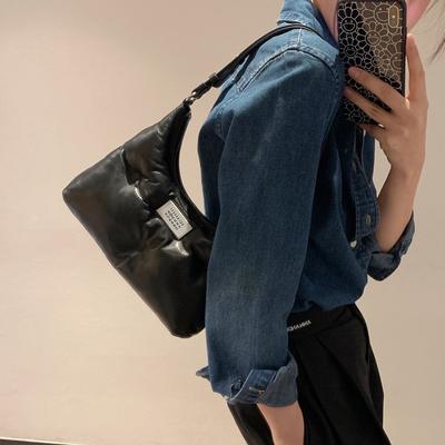 Soft One Shoulder Small Square Bag, Underarm Bag, MM Crossbody Bag, Simple and Versatile Cloud Bag