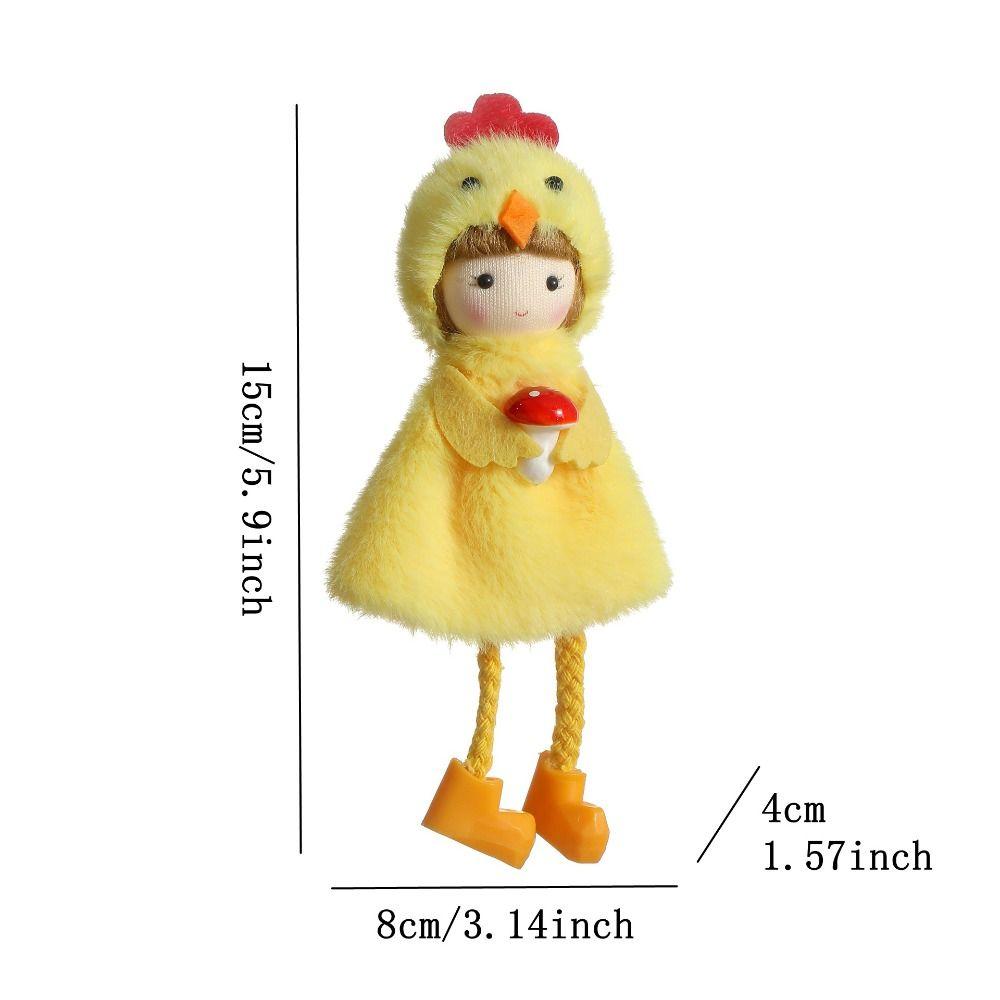 Chicken Angel Hanging Easter Plush Chicken Hanging Girl Doll Pendant Egg Pendant