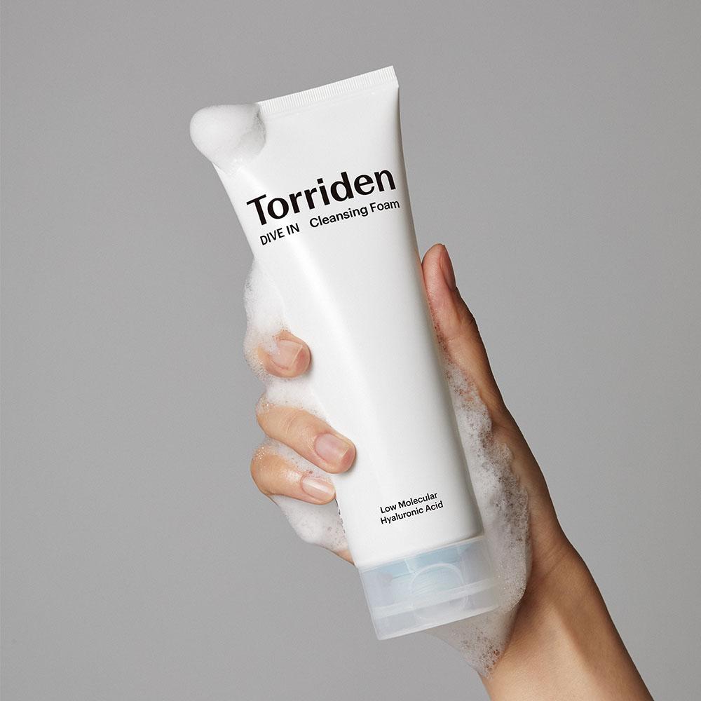 TORRIDEN Dive-In Low Molecular Hyaluronic Acid Cleansing Foam 150ml – Mild Foam Cleanser, Hydration Care, Korean