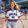 Women Fashion Off Campus Surroundings Sports Jersey Short Sleeve V Neck Pullover Lightweight Athletic Shirt with Number and Letter Print