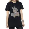 Bambi Damen/Damen Klassisches Klopfer Baumwoll-Boyfriend-T-Shirt