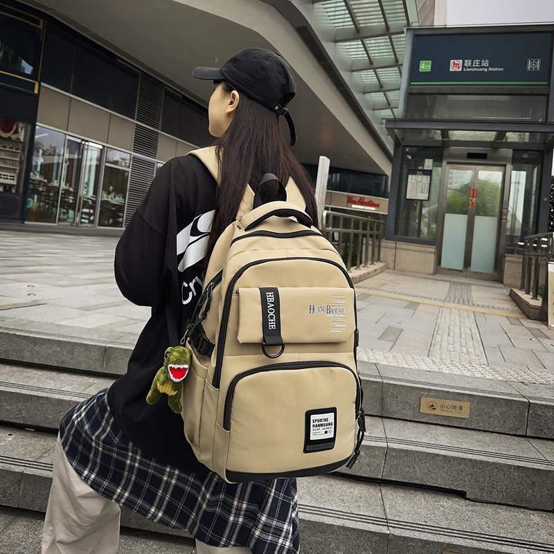 New Backpack Fashionable Junior High School Student Schoolbag Women's Simple Large-capacity Casual Backpack Travel Bag