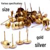 Golden Copper Upholstery Thumbtacks - Decorative Long Pins with Round Heads