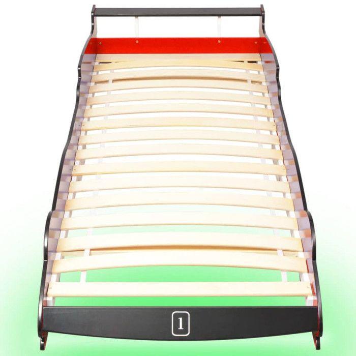 Lit voiture de course pour enfants - VIDAXL - LED - Rouge