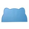 Waterproof Dog Food Mat Cat Face Design Silicone Pet Feeding Placemat with Raised Edge Non-slip Pet Bowl Mat for Dogs Cats