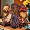 Octopus Charcuterie Platter Charcuterie Tray Multi-Function Food Serving Tray Wood Serving Tray for Cheese Meats Fruit