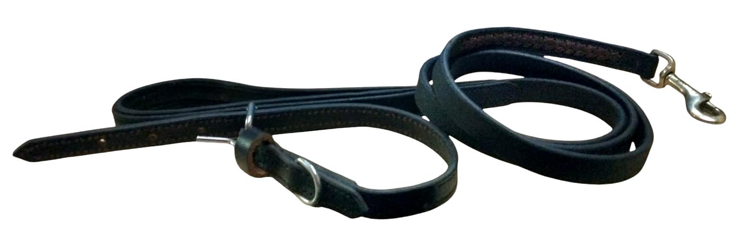 @ Dog Collar With Belt And Leash Set Black Color 230 Gm Zr-8042-60%Off