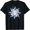 Mittelalterliches Sonne T-Shirt Antike Kunst Astrologie Alte Sonnenzeichnung T-Shirt