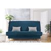 COMFORT BULTEX 3-seater Sofa Bed - Blue Fabric - Made In France - L 192 X D 95 X H 101 - MONA